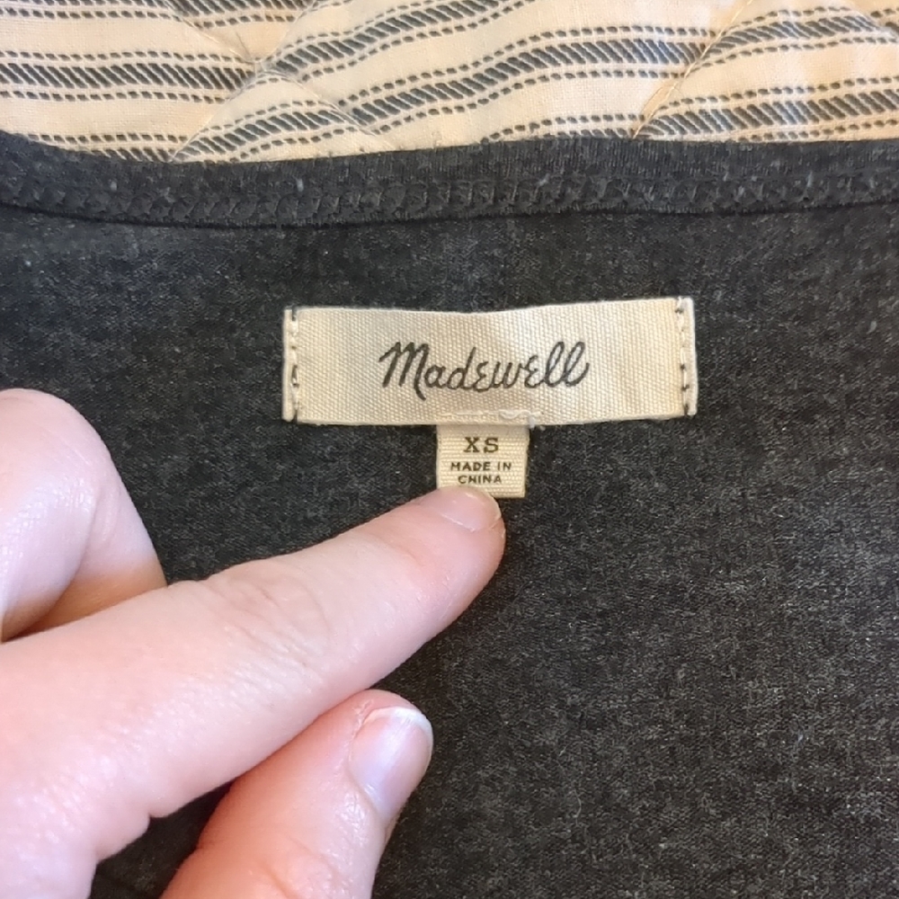 Madewell Charcoal Swing Tee Dress XS